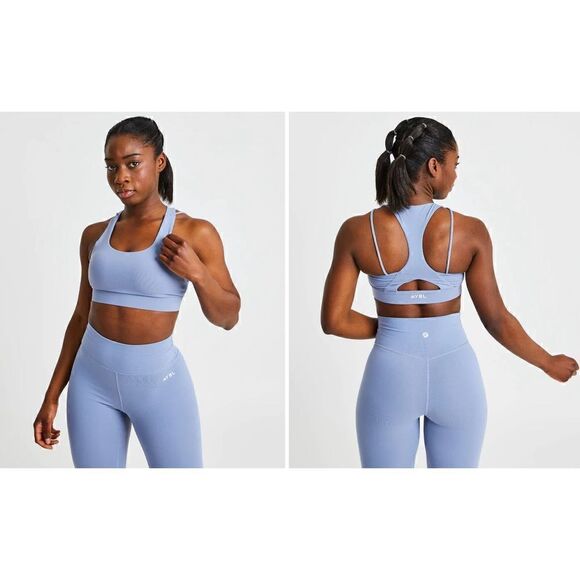 NWT Aybl Core Sports Bra in Steel Blue - Picture 1 of 8